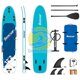 Надувная доска с веслом Lime Sup Travel 12'2 Blue