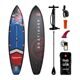 Надувная доска Skatinger Interstellar Black 11.6 для сапбординга/ двухслойный сапборд / SUP доска с веслом