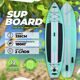 SUP борд двухслойный Streak Board 11'0 Mint Green (бирюзовый) / Надувная сап доска / Сапборд с веслом