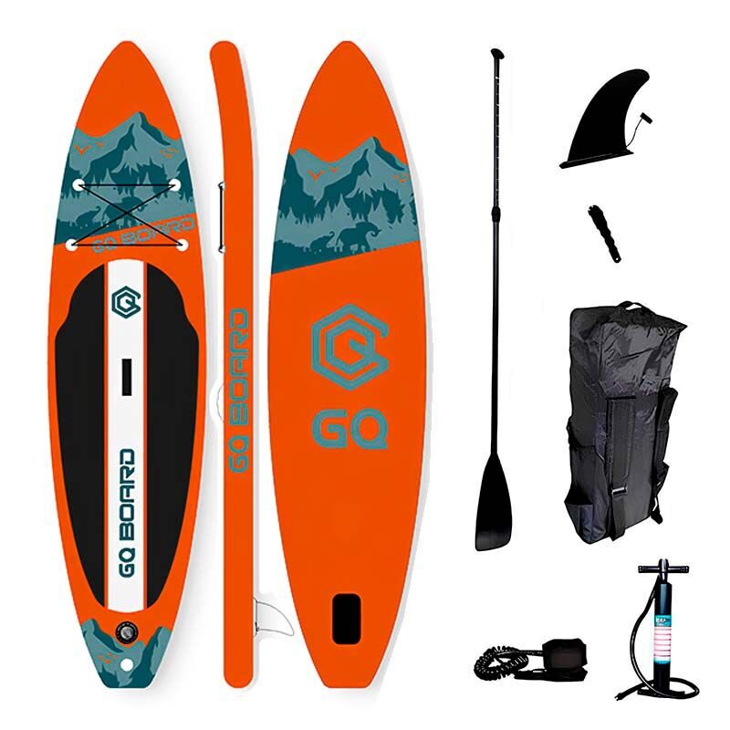 Надувной сабборд GQ MT Wild orange 11'0 / Сап универсальный / Двухслойная SUP доска (1)