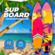 SUP доска Aloha Yellow Palm Tree 11'0 board / надувной сап борд / сапборд с веслом