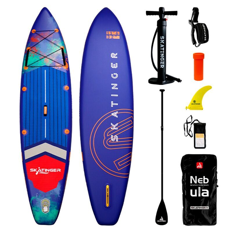 Надувной SUP Skatinger Interstellar Blue 11’6 / двухслойный сапборд / надувной сап